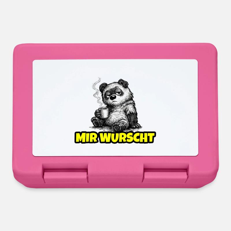 Mir wurscht – Grumpy Bär mit Kaffee (Sketch) - Boîte à goûter - rose