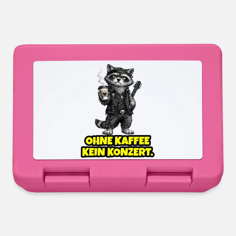 No concert without coffee – Rock Waschbär - Lunchbox - pink