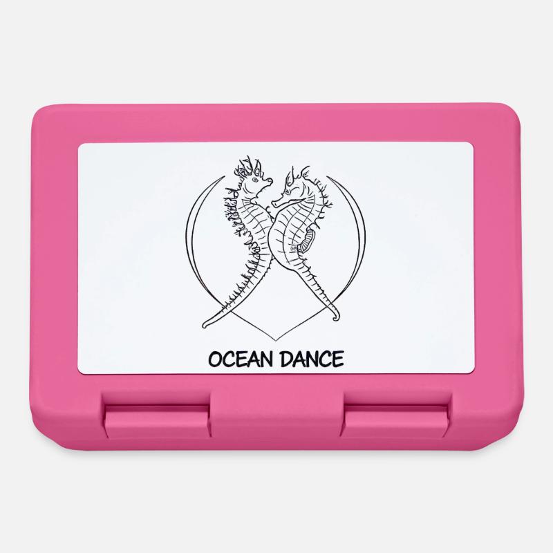 Couple hippocampe – Lien dans la mer - Boîte à goûter - rose