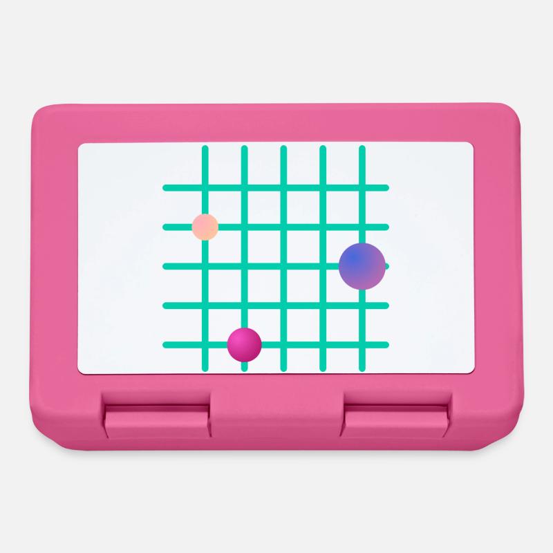 Geometrisches Grid mit Farb-Sphären - Brotdose - Pink