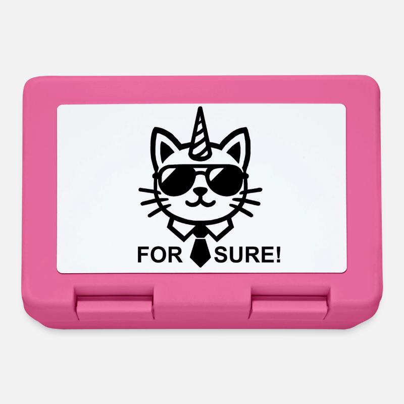 Chat-licorne for sure ! - Boîte à goûter - rose