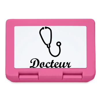 Docteur stéthoscope professionnel santé - Boîte à goûter - rose - Devant