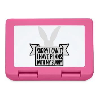 Sorry I Can't I Have Plans With My Bunny Hase Logo - Brotdose - Pink - Vorne