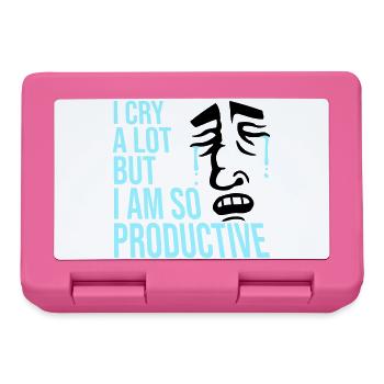 I Cry A Lot But I Am So Productive Lustig Emotion - Brotdose - Pink - Vorne
