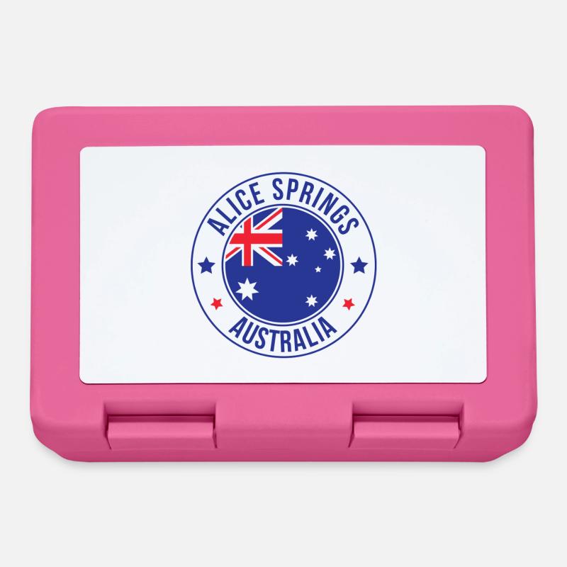 Alice Springs Australien Patch-Emblem - Brotdose - Pink