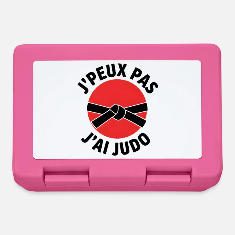 J'peux pas Judo Emblème Rouge - Boîte à goûter - rose