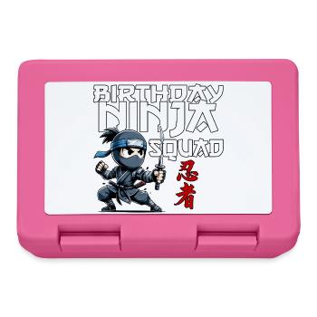 Birthday Ninja Squad Compleanno Funny - Lunchbox - pink - Front