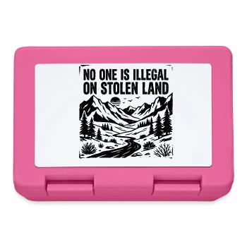 No one is illegal on stolen land - Lunchbox - pink - Front