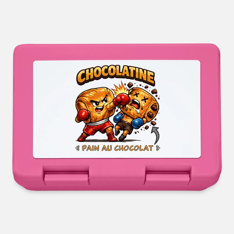 Chocolatine boxe - Boîte à goûter - rose