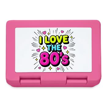 I Love the 80s Neon Retro - Brotdose - Pink - Vorne