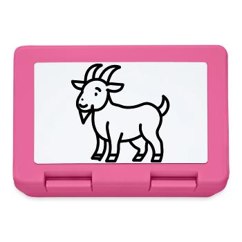 chèvre - Boîte à goûter - rose - Devant