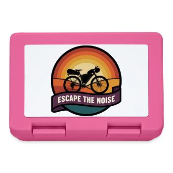 Escape the Noise Gravel Bike Sunset Badge - Boîte à goûter - rose - Devant