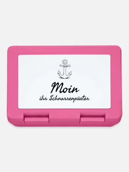 Moin plattdeutsches Schimpfwort mit Anker - Brotdose - Pink