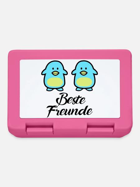 Pinguine Beste Freunde - Brotdose - Pink
