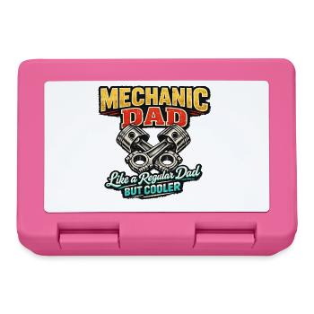 Mechanic Dad – Cooler Dad Spruch - Brotdose - Pink - Vorne