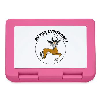 au top, l'Antilope ! - Boîte à goûter - rose - Devant