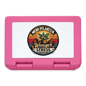 Pflanzenpause: Weniger Stress - Brotdose - Pink - Vorne