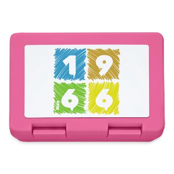 Écussons colorés pour le 60e anniversaire depuis 05/1966 - Boîte à goûter - rose - Devant