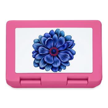 Blaue blüte mit roter Mitte anemone - Brotdose - Pink - Vorne