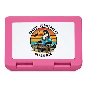 Toucan DJ Tropic Turntables Beach Mix - Lunchbox - pink - Front