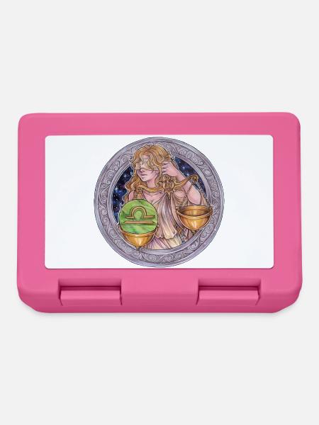 Zodiac Sign Sternzeichen Waage Libra Geschenk - Brotdose - Pink