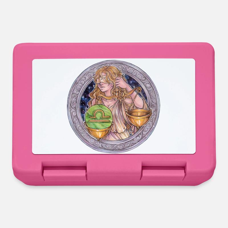 Zodiac Sign Sternzeichen Waage Libra Geschenk - Brotdose - Pink