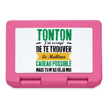 Meilleurs tontons cadeau pour tonton  - Boîte à goûter - rose - Devant