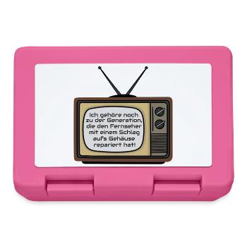 Retrofernseher: Schlag aufs Gehäuse - Brotdose - Pink - Vorne