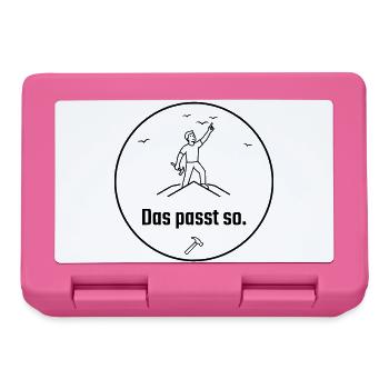 Dachdecker das passt so Stolz - Brotdose - Pink - Vorne