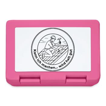 Dachdecker Sarkasmus kann ich machen wird gut - Brotdose - Pink - Vorne
