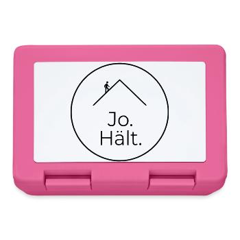 Dachdecker Jo Hält Spruch Badge - Brotdose - Pink - Vorne