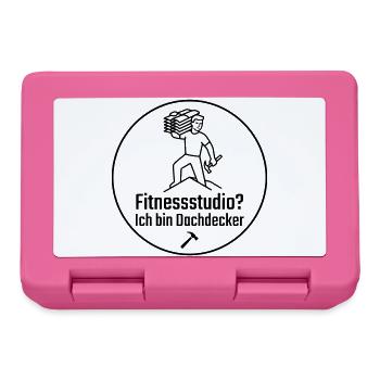 Fitnessstudio? Ich bin Dachdecker - Brotdose - Pink - Vorne