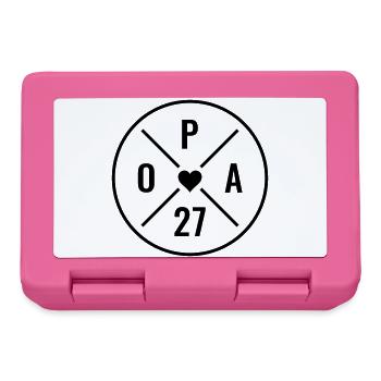 Annonce du bébé grand-père 2027 Petit-fils Petit-fils Grand-père 27 ans - Boîte à goûter - rose - Devant
