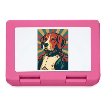 Dog General Style Poster Rétro Design Vintage - Boîte à goûter - rose - Devant