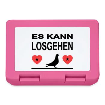 Tauben - Brotdose - Pink - Vorne