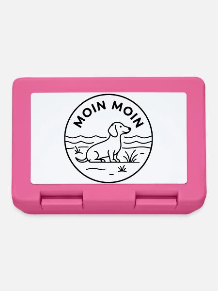 Moin Dackel Meer Badge - Brotdose - Pink