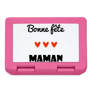 BONNE FÊTE. COEUR. BONNE FÊTE MAMAN. MAMAN. FÊTE - Boîte à goûter - rose - Devant