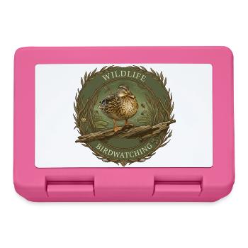 Emblème de la faune d’observation des oiseaux - Boîte à goûter - rose - Devant