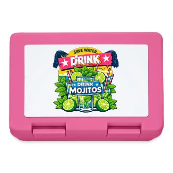 Save the water, drink Mojitos - Lunchbox - pink - Front