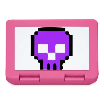 Pixel Totenkopf Game Over - Brotdose - Pink - Vorne