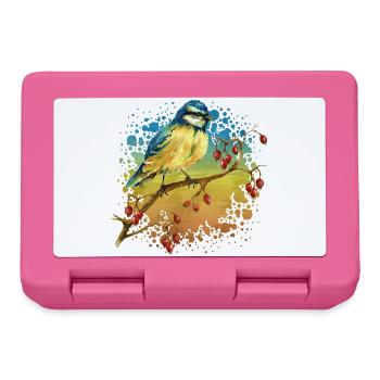 Colorful bird - Lunchbox - pink - Front