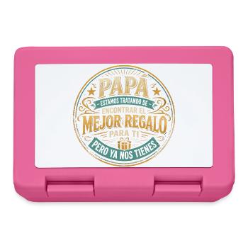 Dad Best Gift Kids Spanish Design - Lunchbox - pink - Front