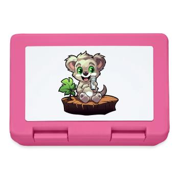 Kleiner Koala am Baumstumpf - Brotdose - Pink - Vorne