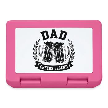 DAD CHEERS LEGEND Beer Logo for Fathers - Lunchbox - pink - Front