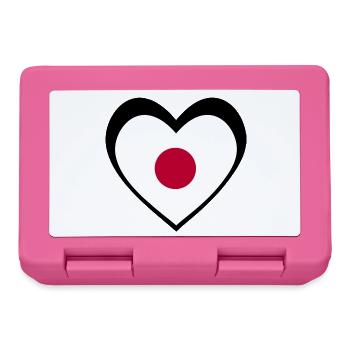 日本 ブラックハート – 日本への愛 - Lunchbox - pink - Front