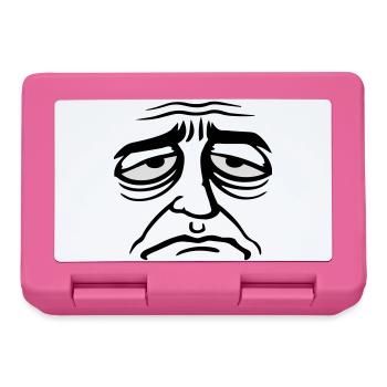 Grumpy sad disappointed face funny - Lunchbox - pink - Front