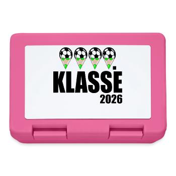Fußball 4. Klasse 2026 - Brotdose - Pink - Vorne