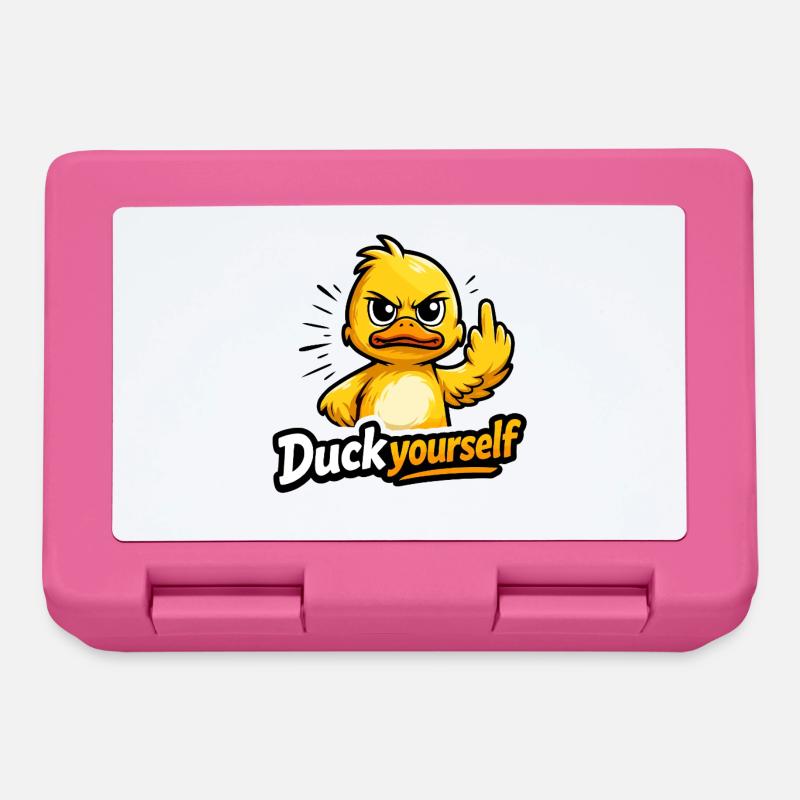 Canard coquin avec de l’attitude - Boîte à goûter - rose