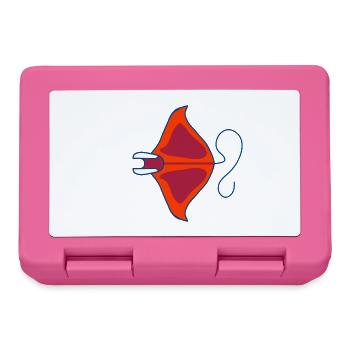 Retro Ocean Neon Manta - Brotdose - Pink - Vorne