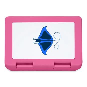 Manta Linear Blue stilisiert - Brotdose - Pink - Vorne